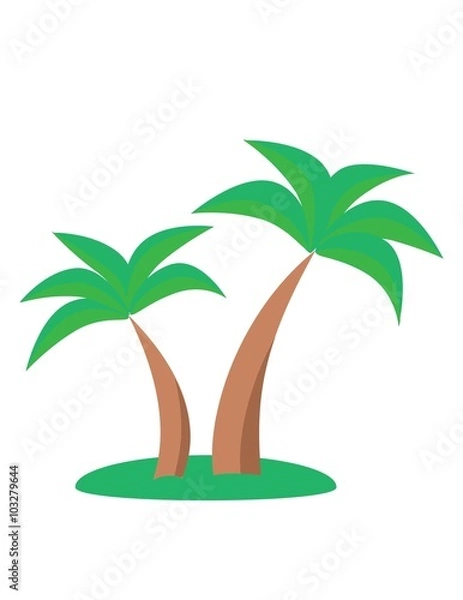 Fototapeta Palm trees, vector illustration
