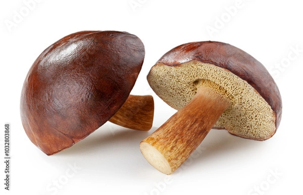 Obraz Forest mushrooms isolated on white background