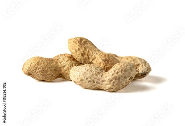 Obraz Peanut nuts isolated on white background