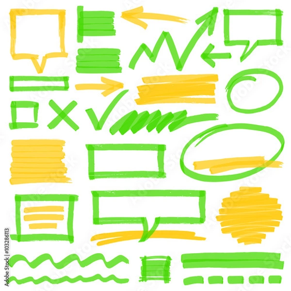 Obraz Highlighter Marking Design Elements