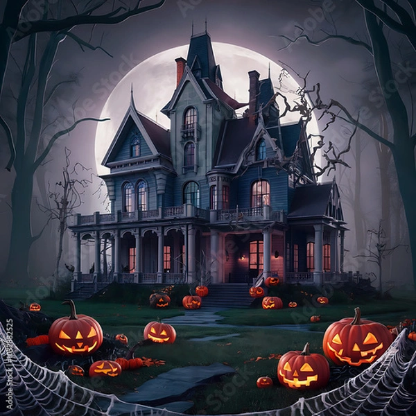 Fototapeta design Happy Halloween, Candies in the shape of pumpkins for Halloween, Generated with AI