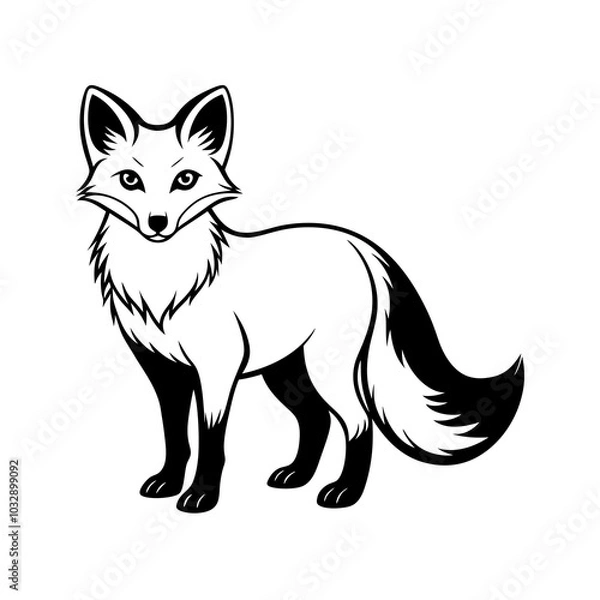 Fototapeta illustration of a fox