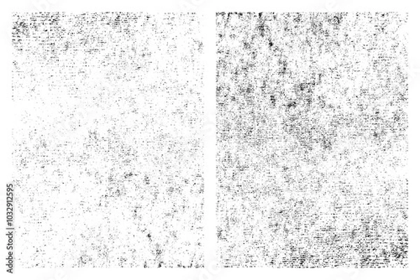 Fototapeta Dense vector grunge urban textures. Distressed overlay texture set. Grunge background various density. Abstract textured effect.