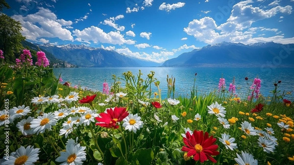 Obraz lake in the mountains