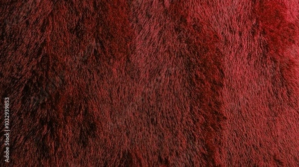Fototapeta Rich red textured fur surface with depth and warm tones.