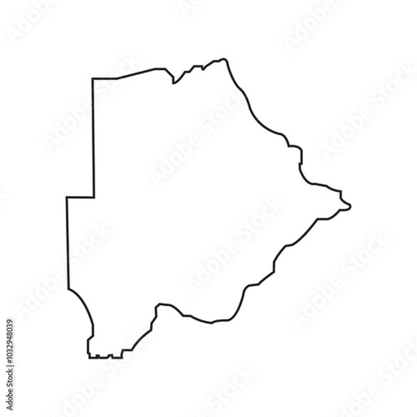 Fototapeta botswana map icon
