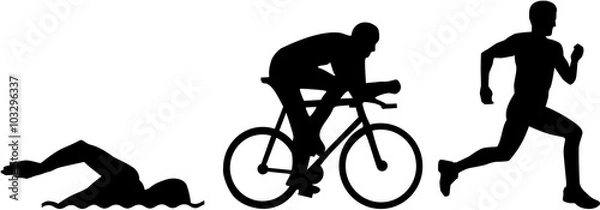 Obraz Sylwetki triathlonu