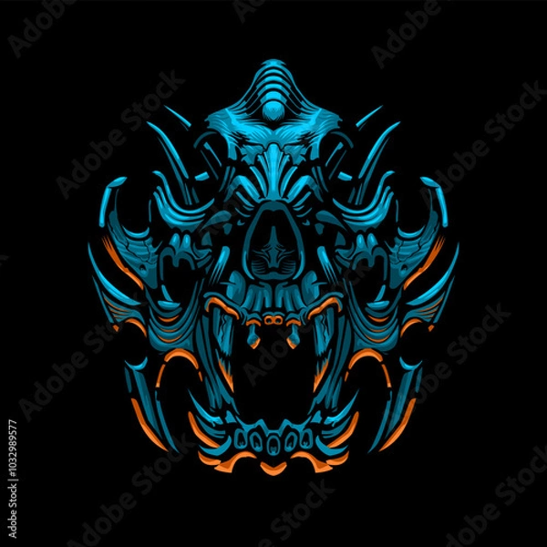 Obraz abstract skull