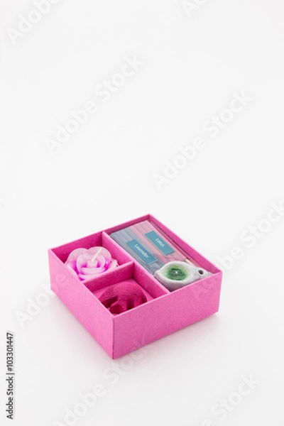 Obraz Spa Set. Roses Shaped Candles