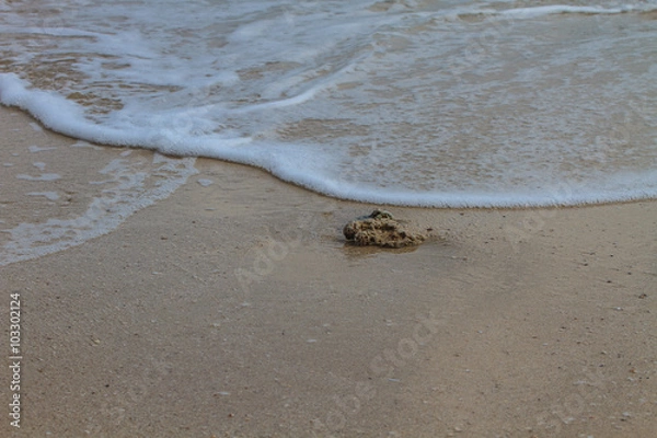 Fototapeta Moving of surf in the sea