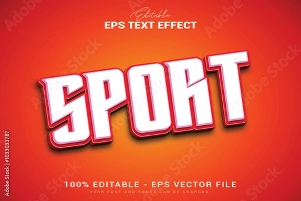 Fototapeta Editable Sport Text Effect Adds Excitement to Your Designs.