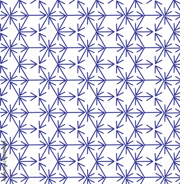 Obraz seamless pattern with blue flowers