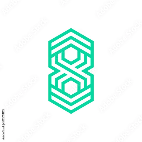 Fototapeta Monogram 8. Number 8. Number 8 design logo. Monogram letter mark 8 logo design. Monogram design vector logo. Monogram number 8 logo design. Simple number 8 monogram. Monogram 8 design logo. 