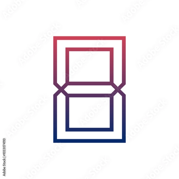 Fototapeta Monogram 8. Number 8. Number 8 design logo. Monogram letter mark 8 logo design. Monogram design vector logo. Monogram number 8 logo design. Simple number 8 monogram. Monogram 8 design logo. 