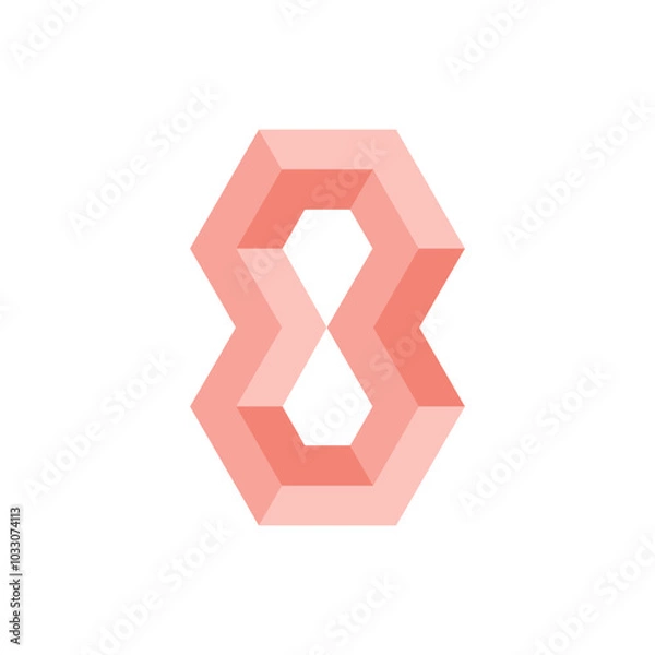 Fototapeta Monogram 8. Number 8. Number 8 design logo. Monogram letter mark 8 logo design. Monogram design vector logo. Monogram number 8 logo design. Simple number 8 monogram. Monogram 8 design logo. 
