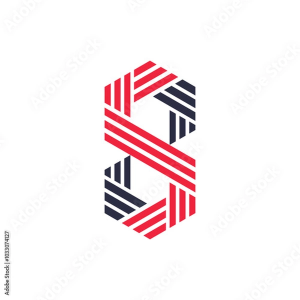 Fototapeta Monogram 8. Number 8. Number 8 design logo. Monogram letter mark 8 logo design. Monogram design vector logo. Monogram number 8 logo design. Simple number 8 monogram. Monogram 8 design logo. 