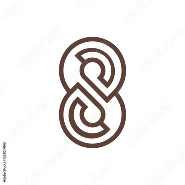 Fototapeta Monogram 8. Number 8. Number 8 design logo. Monogram letter mark 8 logo design. Monogram design vector logo. Monogram number 8 logo design. Simple number 8 monogram. Monogram 8 design logo. 