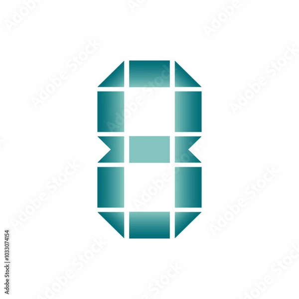 Fototapeta Monogram 8. Number 8. Number 8 design logo. Monogram letter mark 8 logo design. Monogram design vector logo. Monogram number 8 logo design. Simple number 8 monogram. Monogram 8 design logo. 