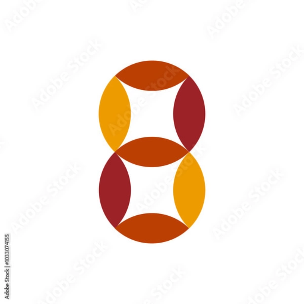 Fototapeta Monogram 8. Number 8. Number 8 design logo. Monogram letter mark 8 logo design. Monogram design vector logo. Monogram number 8 logo design. Simple number 8 monogram. Monogram 8 design logo. 
