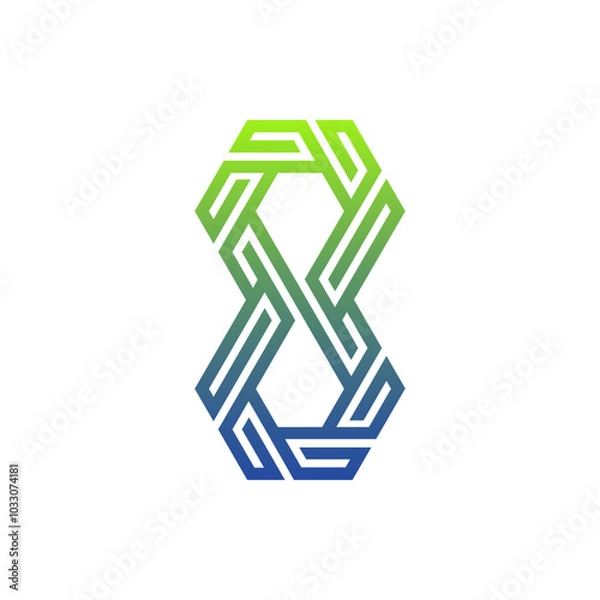 Fototapeta Monogram 8. Number 8. Number 8 design logo. Monogram letter mark 8 logo design. Monogram design vector logo. Monogram number 8 logo design. Simple number 8 monogram. Monogram 8 design logo. 
