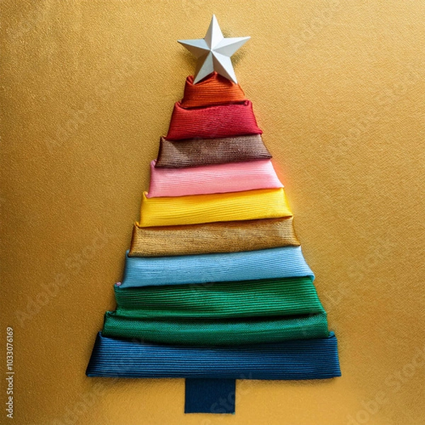 Obraz AI art, Christmas tree background