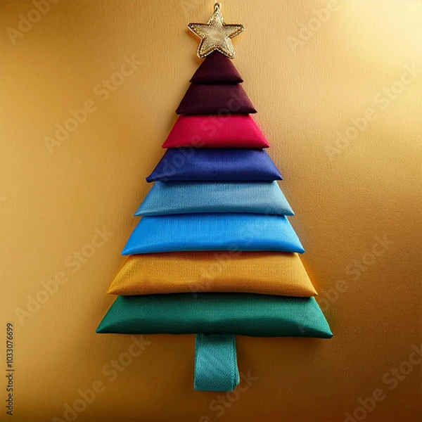 Fototapeta AI art, Christmas tree background