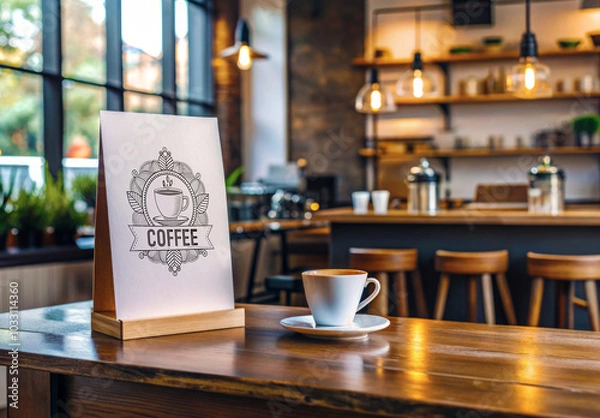 Fototapeta Restaurant Table Menu Mockup Template