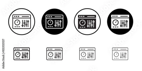 Fototapeta Control panel icon Isolated flat vector in outline