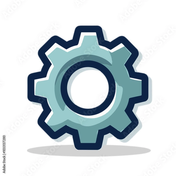 Fototapeta Simple gear, settings or options vector icon
