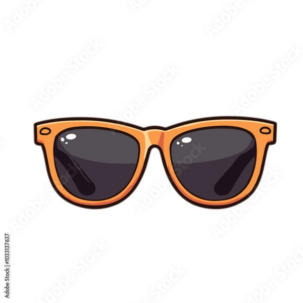 Fototapeta Vector sunglasses icon, summer eyewear illustration
