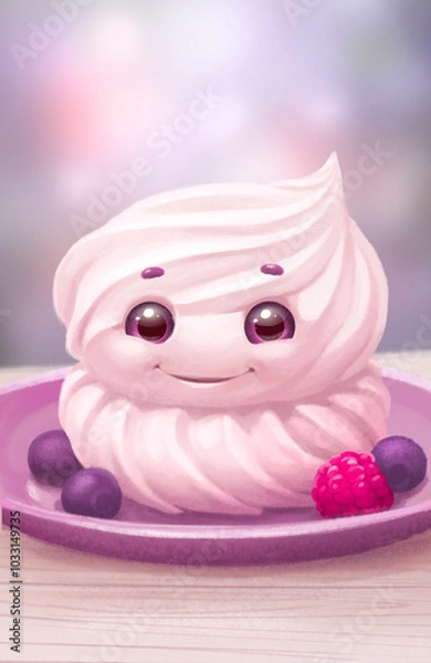 Obraz marshmallow with a smiling face