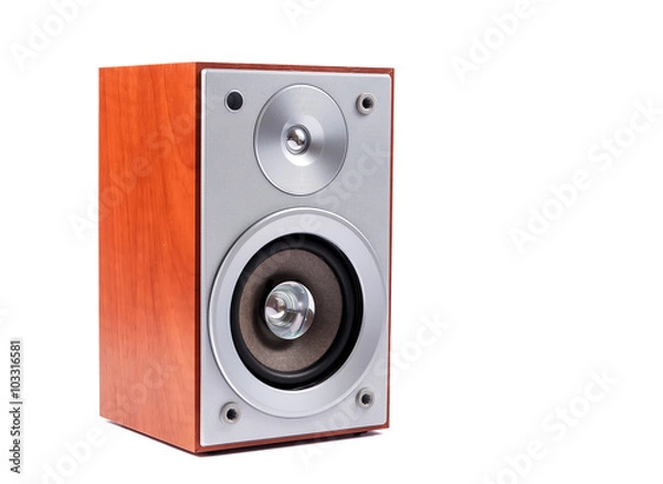 Obraz Stereo sound system isolated on white background