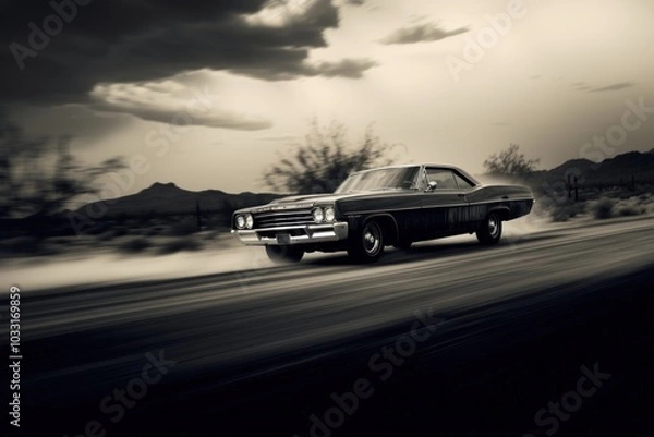 Fototapeta Car vehicle speed transportation.