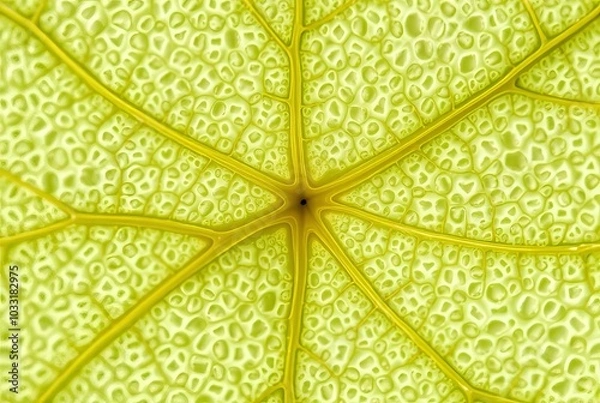 Obraz Detailed Cross Section of a Leaf A magnified view showcasing the