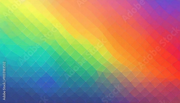 Fototapeta Rainbow background with geometric light patterns. Iridescent background material.