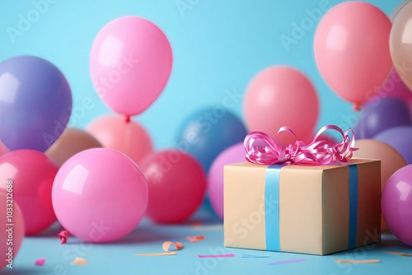 Fototapeta Celebration in Style: Unique Birthday Greeting and Invitation Card Designs