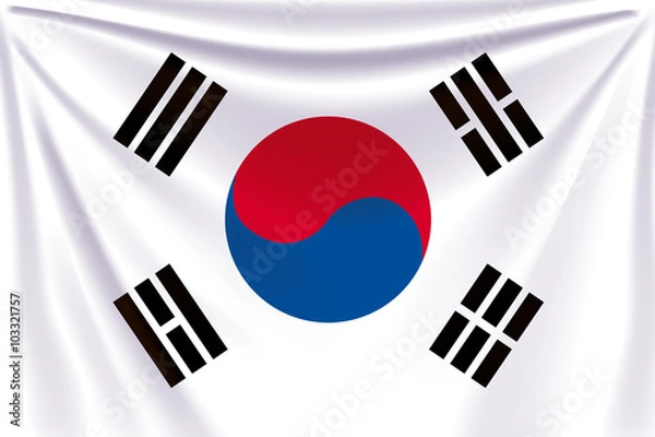 Obraz back flag south korea