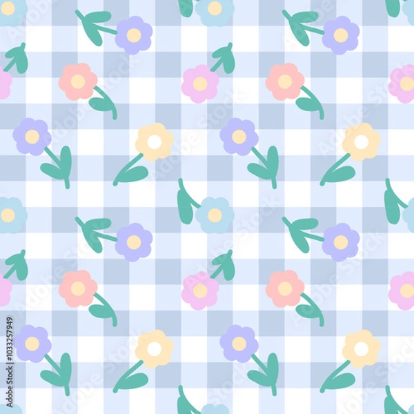 Fototapeta Seamless pattern with flower.