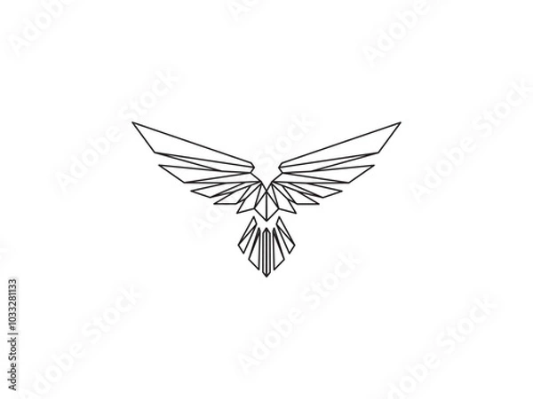 Obraz eagle geometri logo