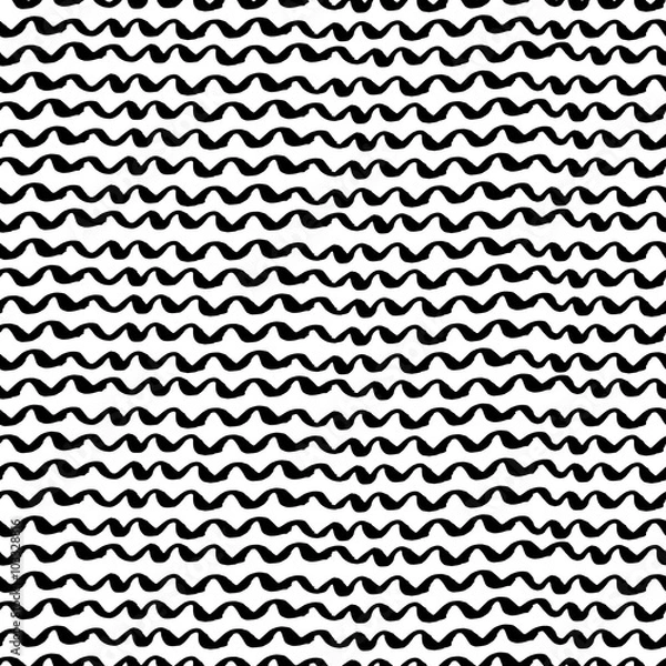 Fototapeta wave lines seamless pattern
