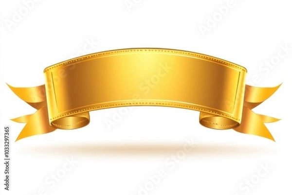 Fototapeta A 100% Guarantee badge in gold with a ribbon below, embossed details and bold font