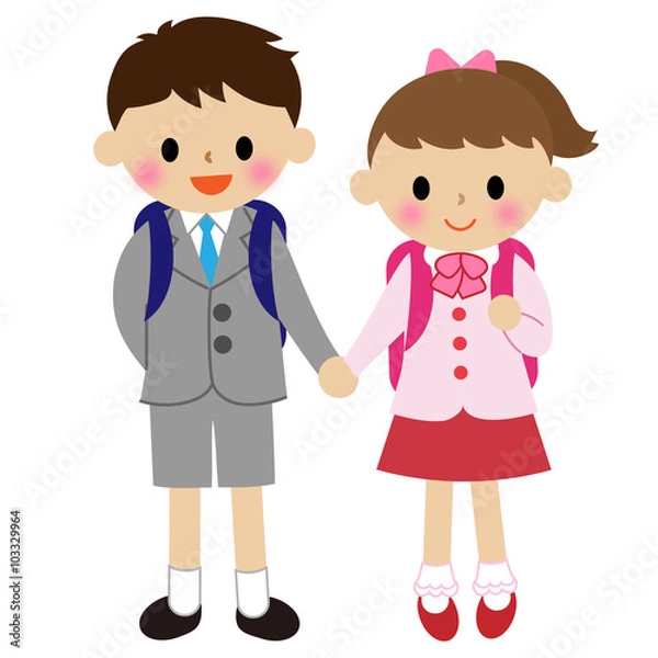 Fototapeta ランドセルを背負う小学生