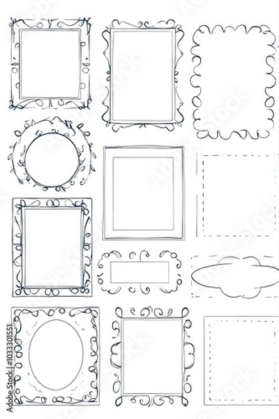 Fototapeta set of frames