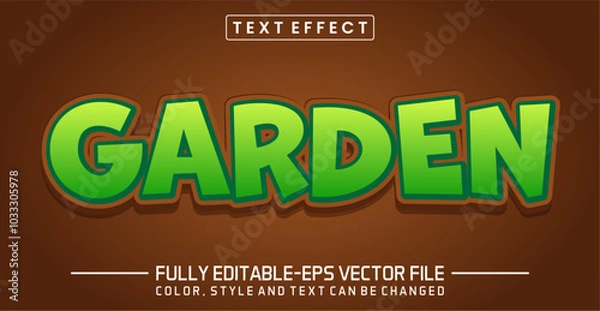 Fototapeta Garden font Text effect editable