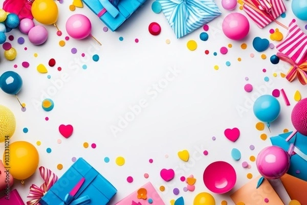 Obraz Bold ecommerce sale banner with vibrant colors and prominent text on solid white background