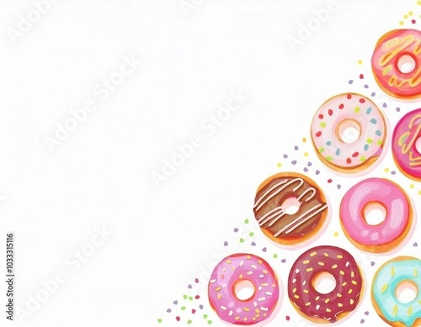 Fototapeta ドーナツ　フレーム素材