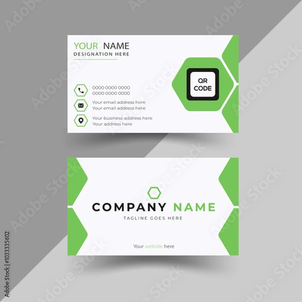 Fototapeta Modern style professional visiting card layout for office 