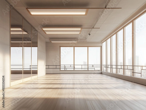 Fototapeta Art in Motion: Contemporary Dance Choreographers Studio with Rehearsal Space