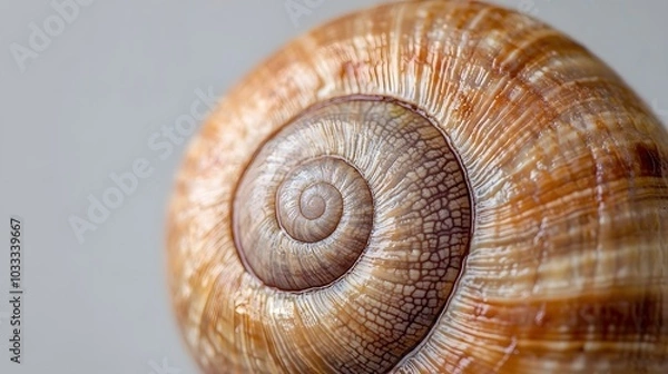 Fototapeta snail white background animal brown. 