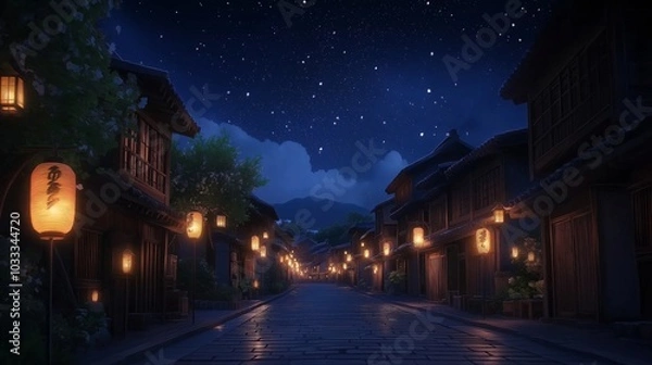 Obraz anime theme of landscape for wallpaper